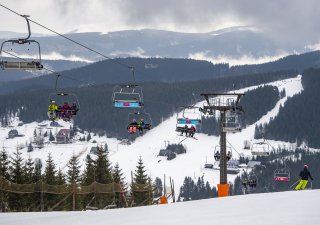 The ski resort in Pec pod Sněžkou in the Krkonoše Mountains in a picture from December 30, 2021.