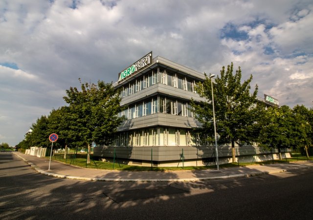Sídlo holdingu Agrofert spojeného s expremiérem a šéfem ANO Andrejem Babišem v pražském Chodově.