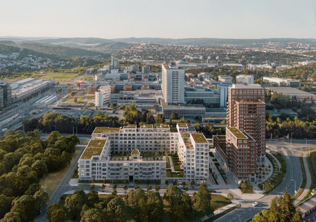 Obchody, kanceláře, kavárny, zelená piazzetta a bezmála 500 bytů. Domoplan postaví v Brně-Bohunicích multifunkční čtvrť Brixx za 4,5 miliardy korun.