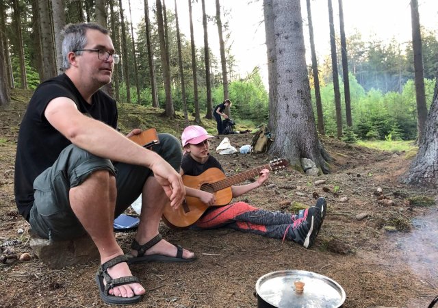 Jan Merhaut na výpravě s Ťapáčem