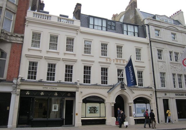 Kancelář prestižní aukční síně Sotheby's v Londýně