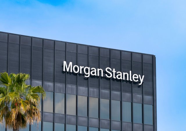 Pobočka americké banky Morgan Stanley v Beverly Hills v Los Angeles.