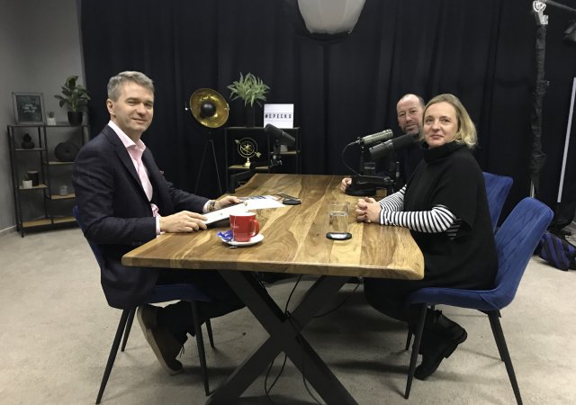 Natáčení podcastu Realitní Club s Janem Řežábem z JRD.