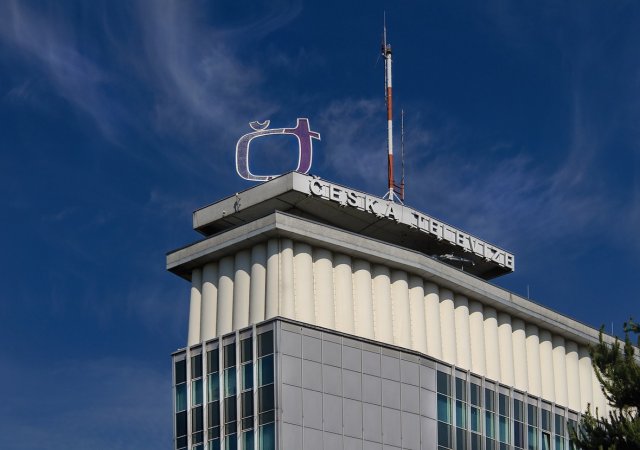 Hlavní budova České televize na Kavčích horách v Praze.