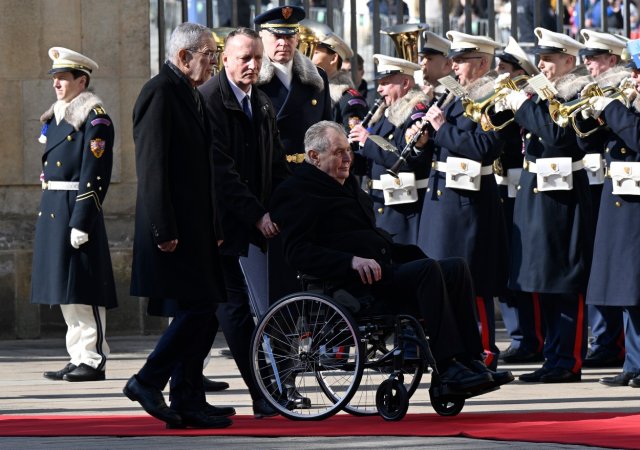 Prezident Miloš Zeman (vpravo) se sešel s rakouským prezidentem Alexandrem Van der Bellenem (vlevo), 2. března 2023, Praha.