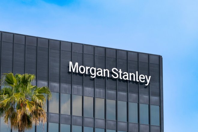 Pobočka americké banky Morgan Stanley v Beverly Hills v Los Angeles.