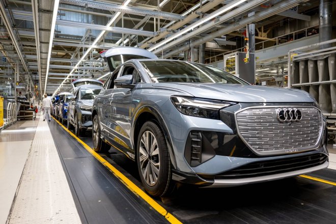 Výroba elektromobilu Audi e-tron