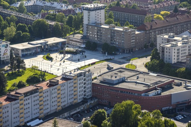 Havířov, letecký pohled na centrum města