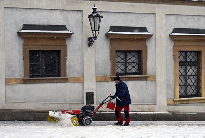 Úklid sněhu v Praze