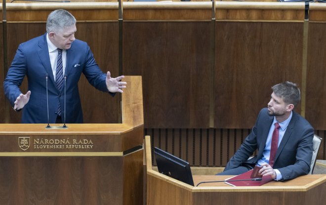 Robert Fico a Michal Šimečka