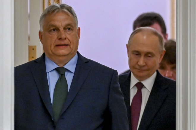 Maďarský prezident Viktor Orbán a ruský prezident Vladimir Putin