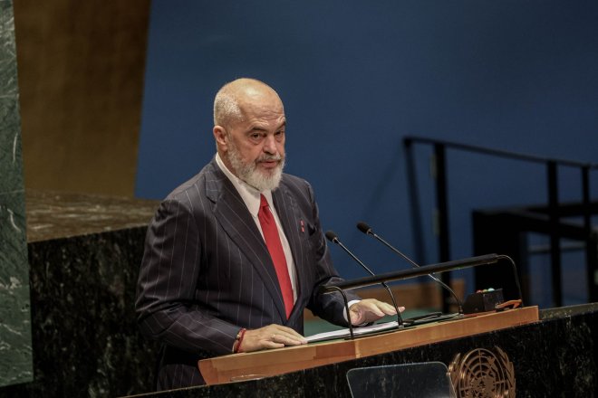 Albánský premiér Edi Rama