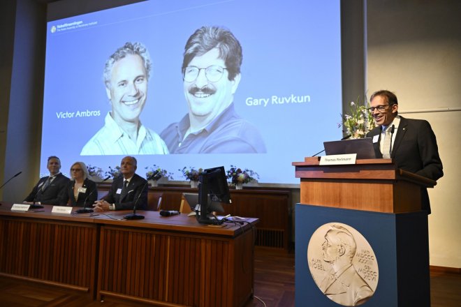 Nobelovu cenu za fyziologii a lékařství získali Američané Victor Ambros a Gary Ruvkun