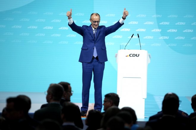 Kandidát konzervativní unie CDU/CSU na německého kancléře Friedrich Merz