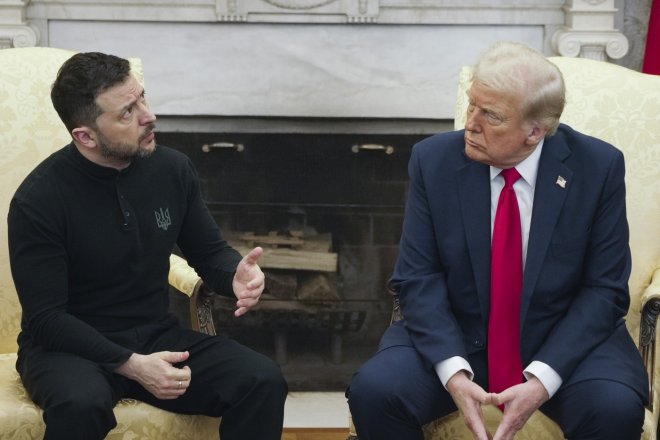 Ukrajinský prezident Volodymyr Zelenskyj a americký prezident Donald Trump