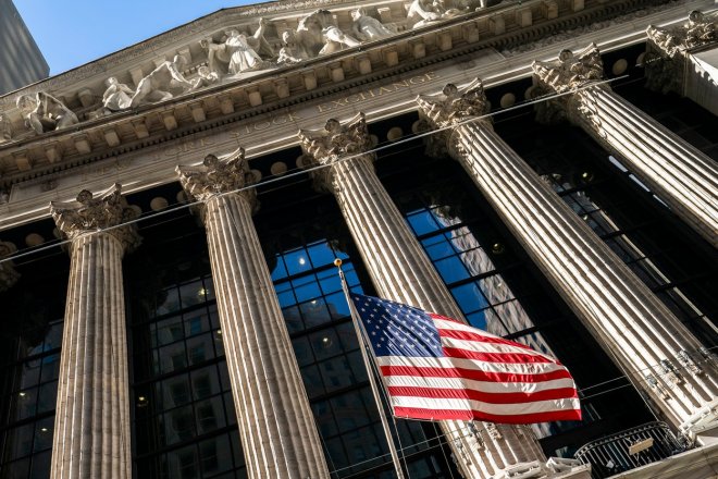 Newyorská burza (NYSE) na Wall Street