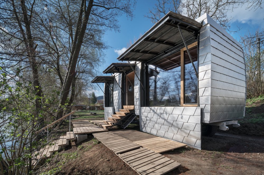 Tuhle saunu navrhl architekt Bořivoj Čapák (Atelier RAW).