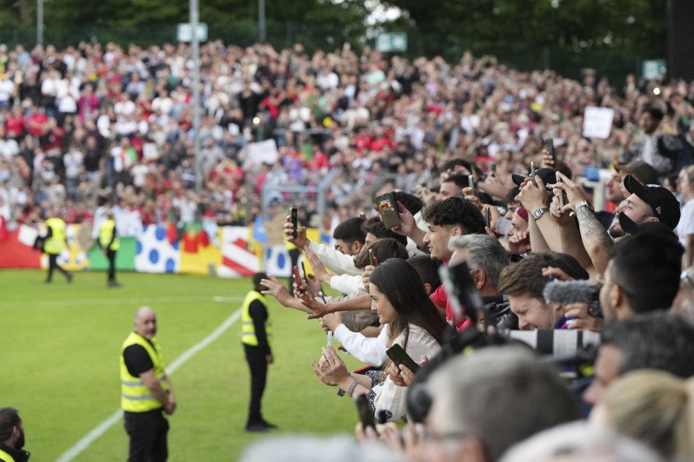 O trénink fotbalistů Portugalska byl enormní zájem