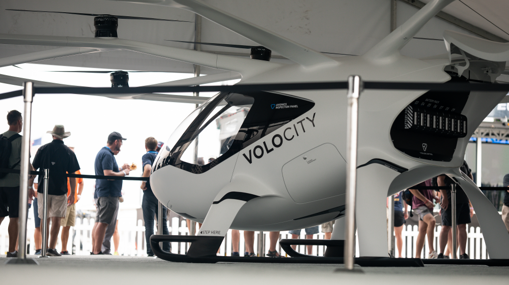 Létající taxi Volocity, které vyrábí německá společnost Volocopter