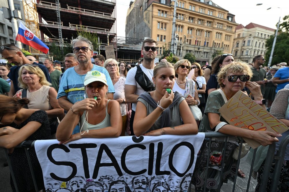 Protivládní protest v Bratislavě