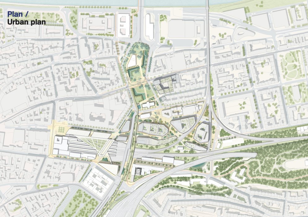 3. tým tvoří nizozemské de Architekten Cie., LOLA Landscape Architects s českým ateliérem M2AU: Přeměnou Magistrály na velkou okružní křižovatku vznikne ve městě park, který není přerušován automobilovou dopravou. Lze zde představit stopu velké části barokní hradby a odhalit její základy. 