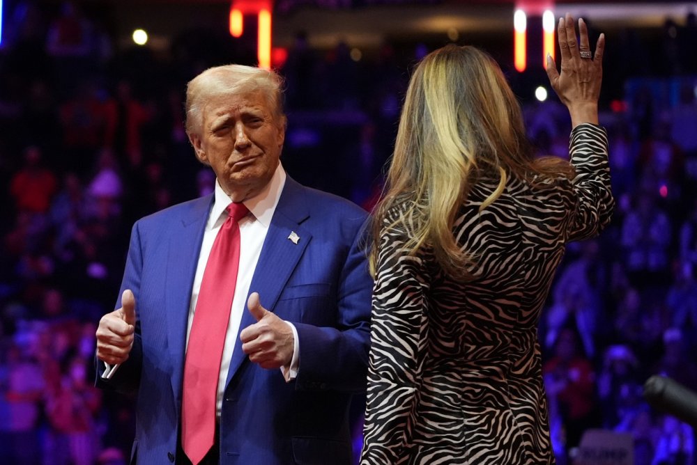 Donald Trump s manželkou Melanií v Madison Square Garden