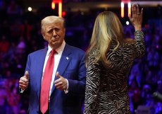 Donald Trump s manželkou Melanií v Madison Square Garden