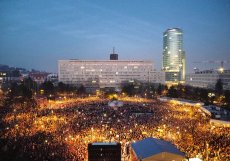 Protesty proti vládě Roberta Fica na Slovensku