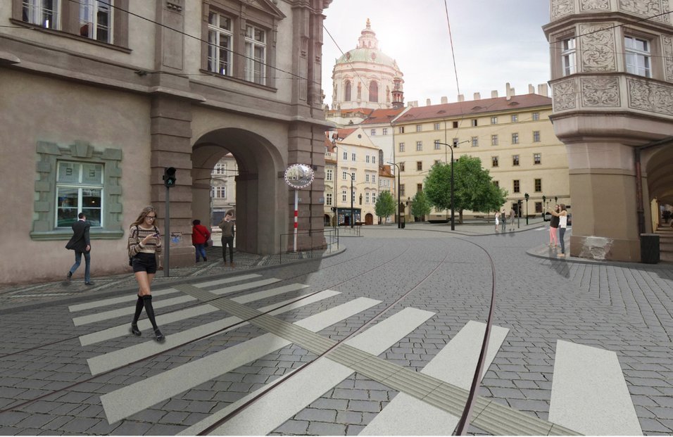 Práce v dolní části náměstí podél tramvajové trati a mezi Grömlingovským palácem, Malostranskou besedou a Šternberským palácem by měly začít v roce 2023.