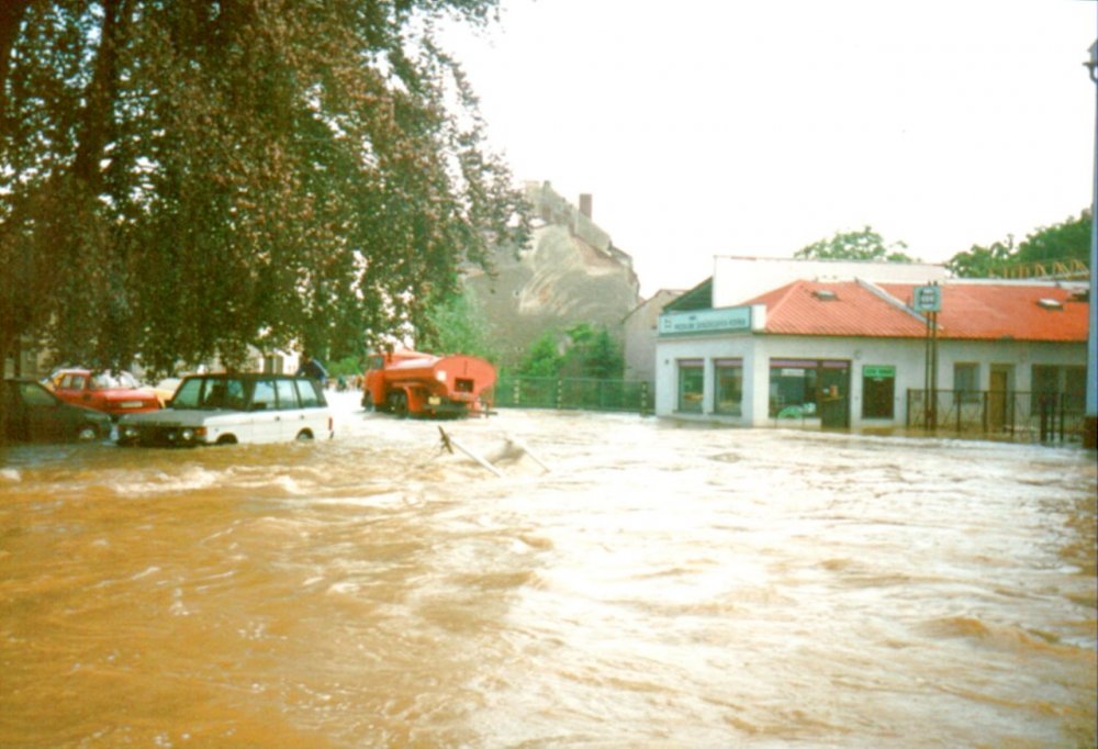 Povodně v červenci 1997 v Litovli.