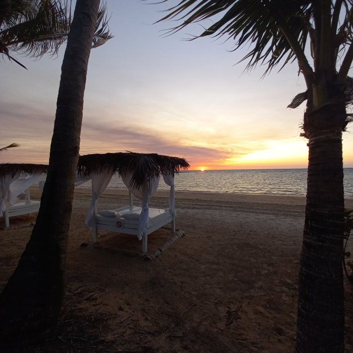 Každý západ slunce je na Madagaskaru jiný, říká manažerka hotelu Voi Amarina Margharita.