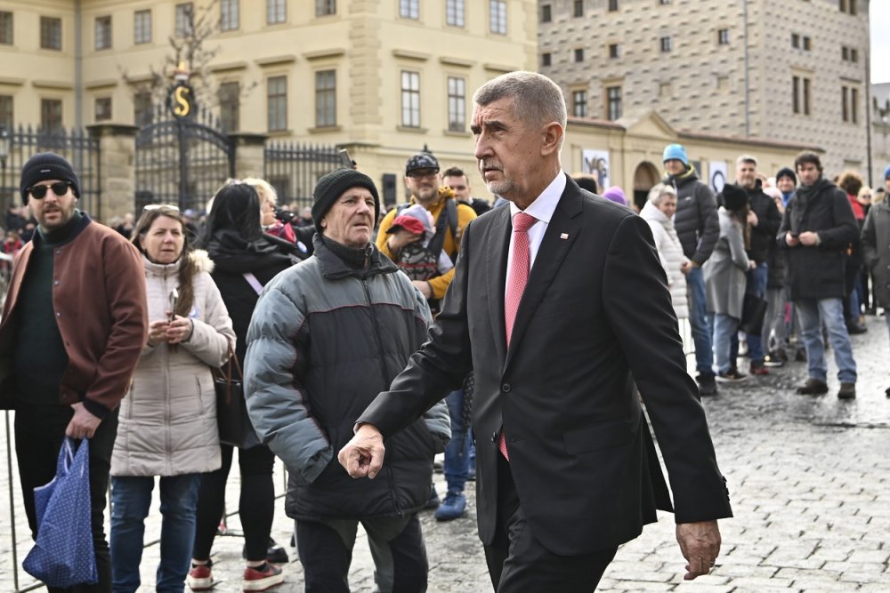 Příjezd pozvaných hostů na inauguraci nově zvoleného prezidenta Petra Pavla na Pražský hrad, 9. března 2023. Poslanec a předseda ANO Andrej Babiš, Pavlův neúspěšný protikandidát z druhého kola prezidentské volby.