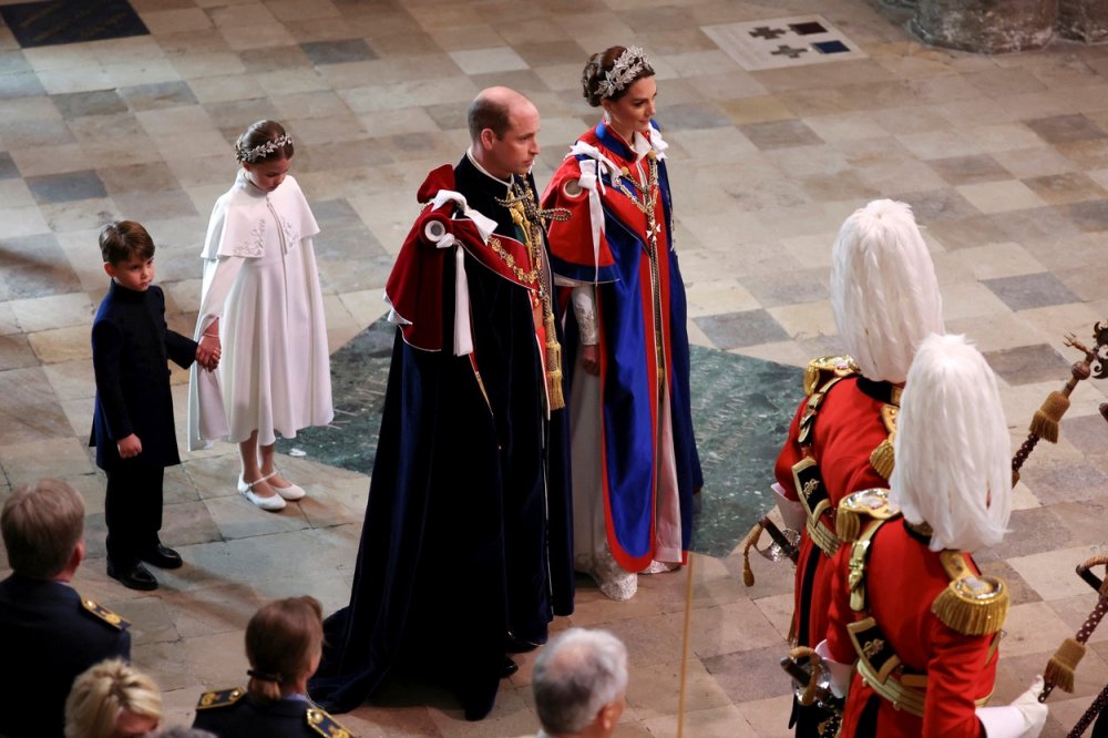 Princ William a princezna z Walesu Kate během ceremonie ve Westminster Abbey.