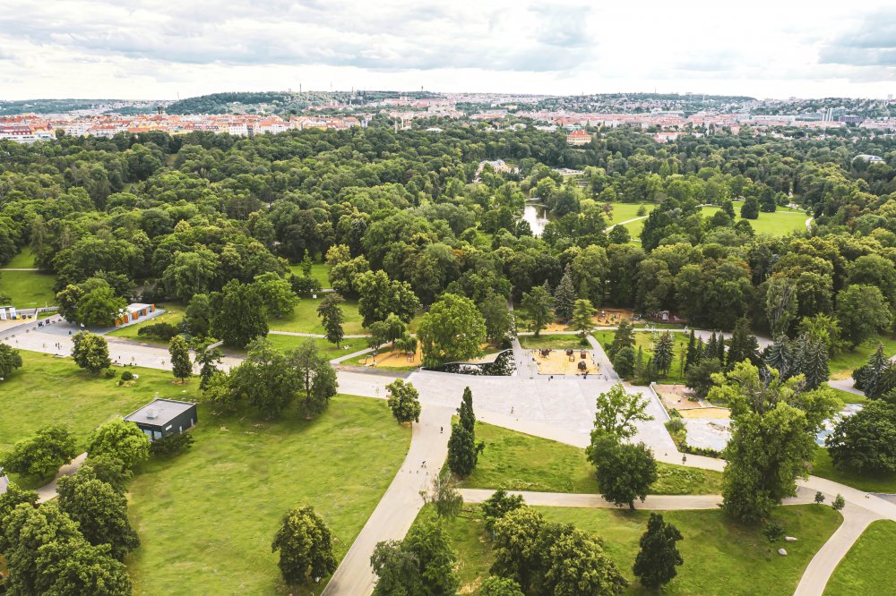 Výstaviště vzniklo vydělením východní části z původní rozlohy parku Královská obora při příležitosti Jubilejní zemské výstavy uspořádané v roce 1891.