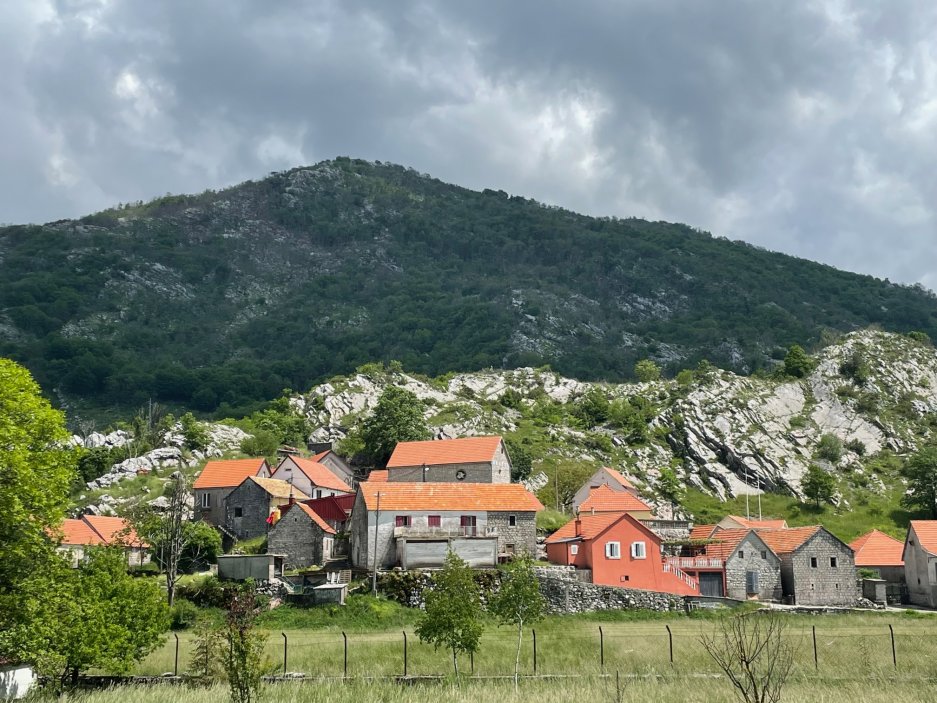 Njeguši je nevelká vesnička v pohoří Lovćen mezi Cetinjí a Kotorem. Kromě pršutu se proslavila zejména jako rodiště známého černohorského básníka a vladaře Petra II. Petroviče Njegoše i celé jeho dynastie.