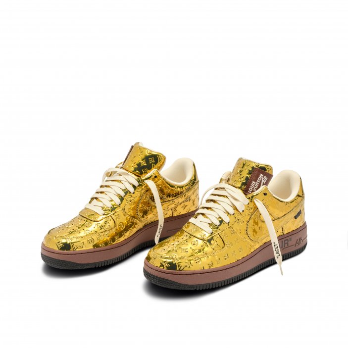 Louis Vuitton x Nike Air Force 1 Gold