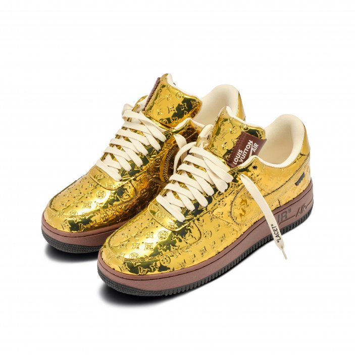 Louis Vuitton x Nike Air Force 1 Gold