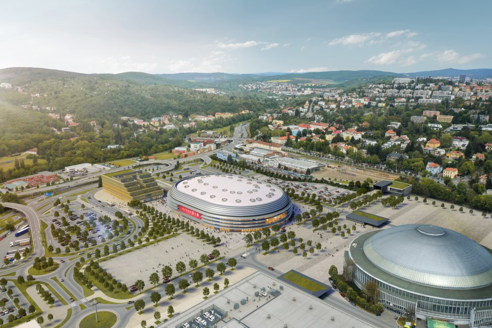 Na stavbu přispěla 300 miliony korun Národní sportovní agentura, 200 miliony Jihomoravský kraj a 1,95 miliardy korun pokryje úvěr od České spořitelny