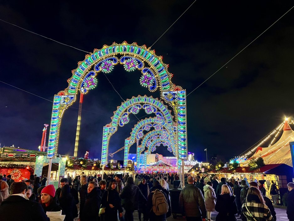 Jeden z klidnějších večerů na Hyde Park Winter Wonderland